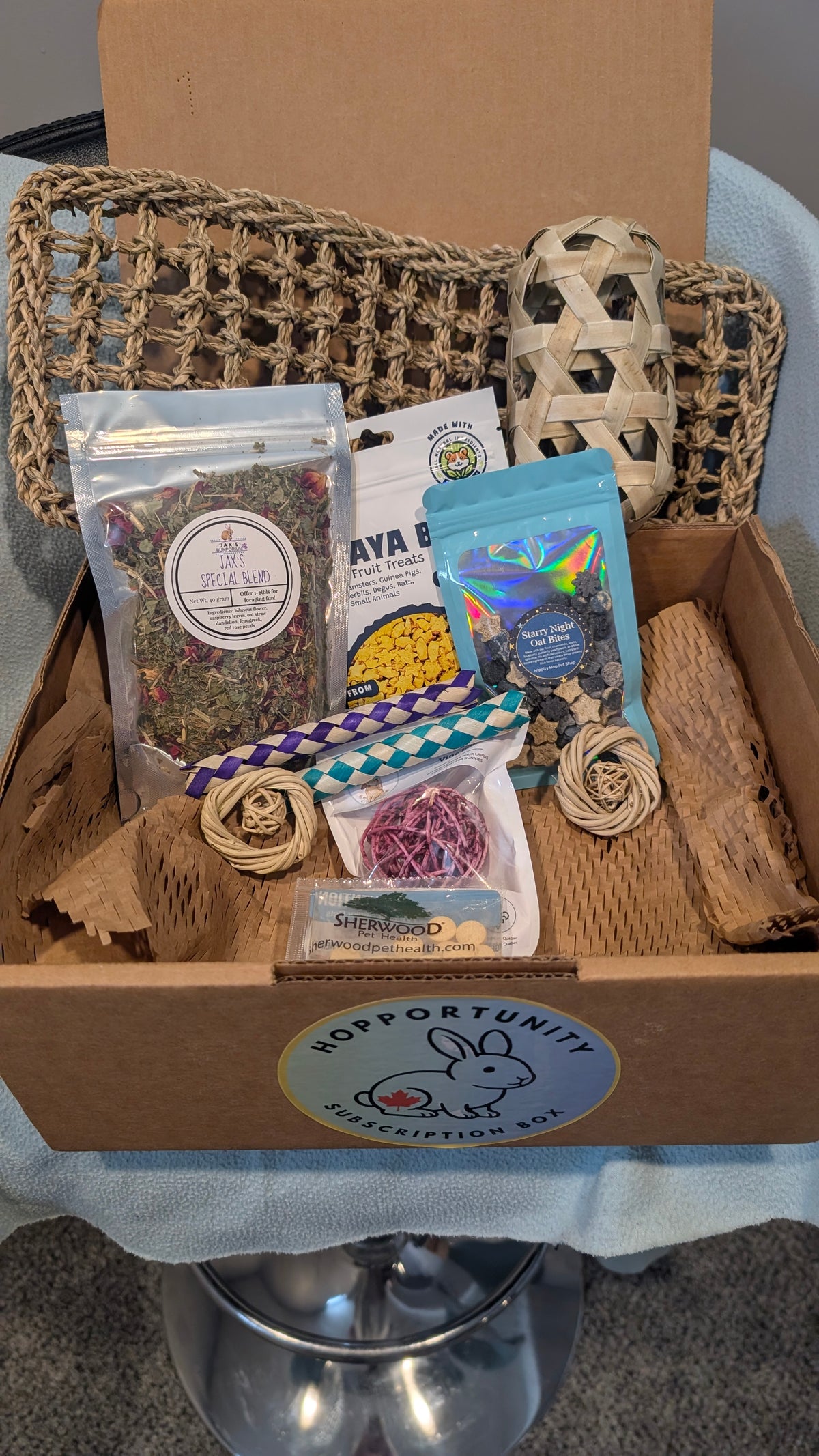 Monthly Rabbit Subscription Box (September Overstock Box) 10 Items $75 in value.