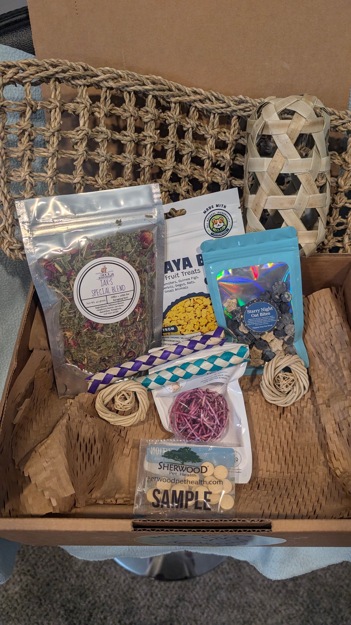 Monthly Rabbit Subscription Box (September Overstock Box) 10 Items $75 in value.