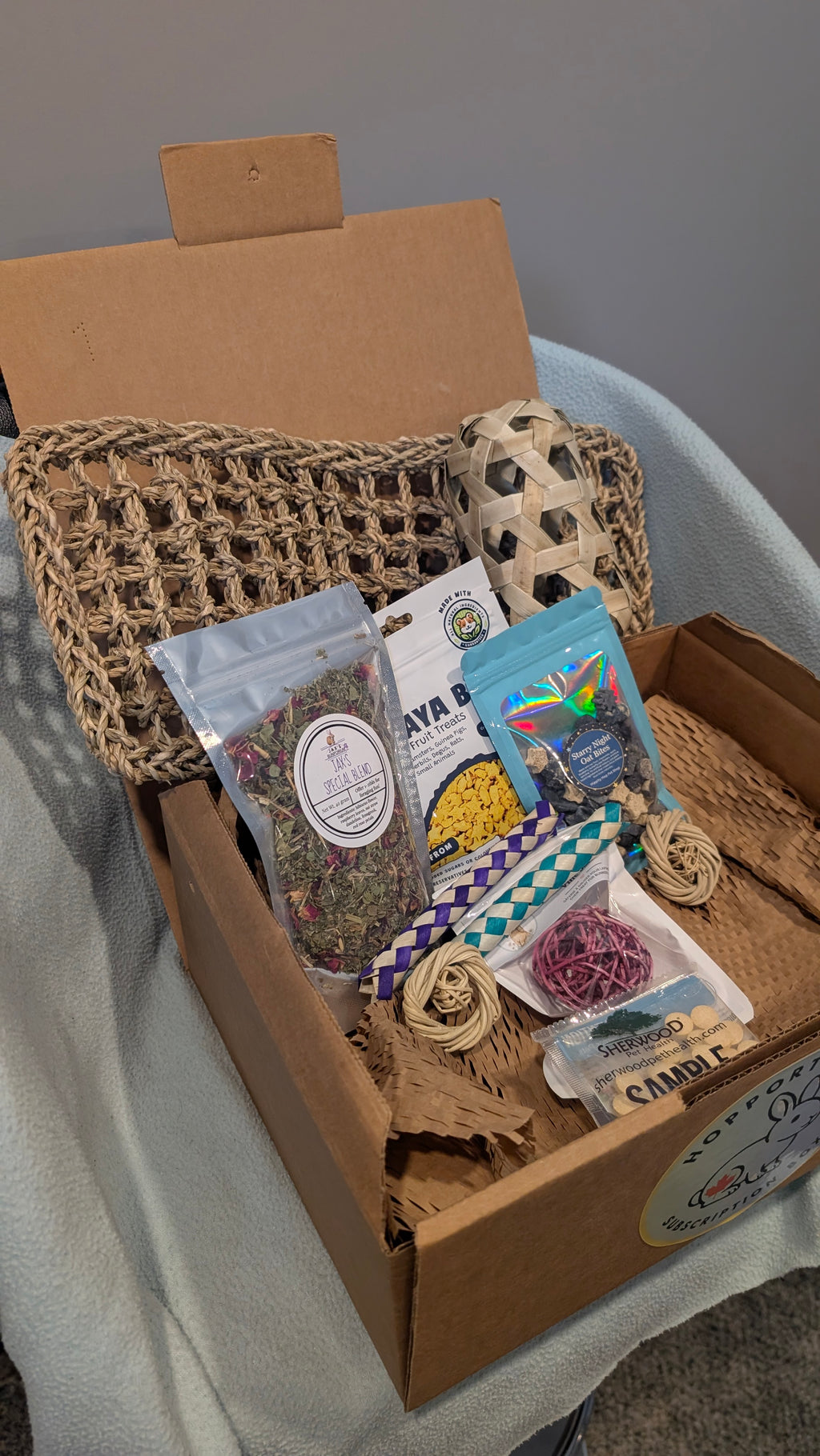 Monthly Rabbit Subscription Box (September Overstock Box) 10 Items $75 in value.