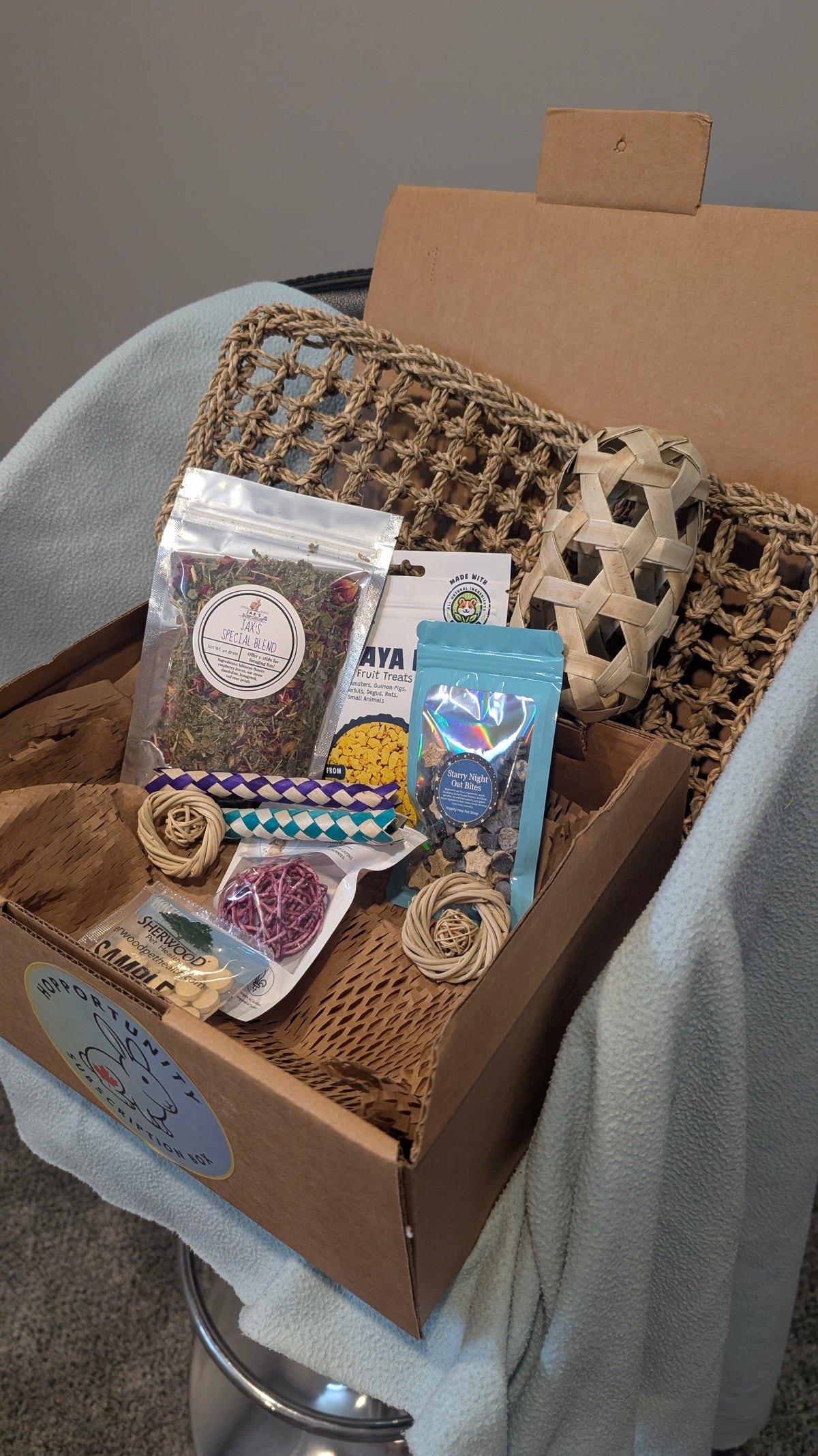 Monthly Rabbit Subscription Box (September Overstock Box) 10 Items $75 in value.